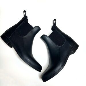Sam Edelman Tinsley Chelsea Rain Boots Matte Black Waterproof Women’s 7